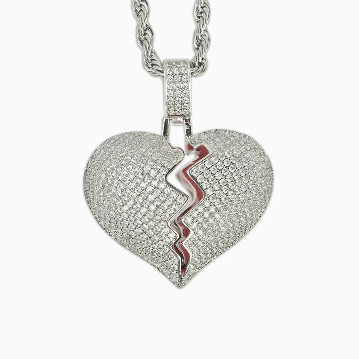 Colgante corazón roto