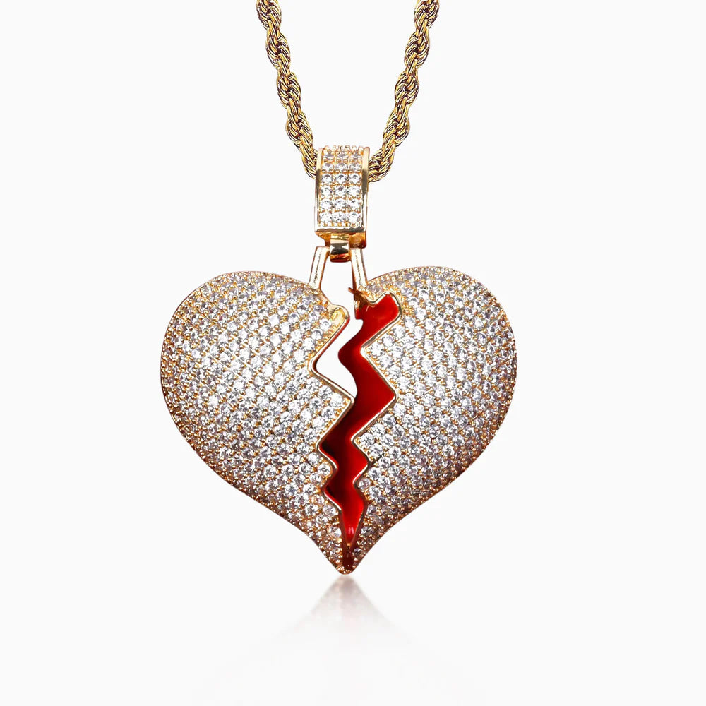 Colgante corazón roto
